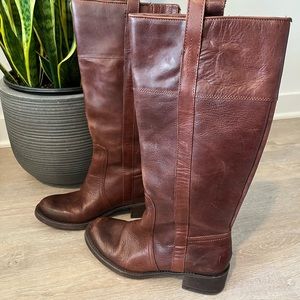 Lucky Brand tall brown leather boots